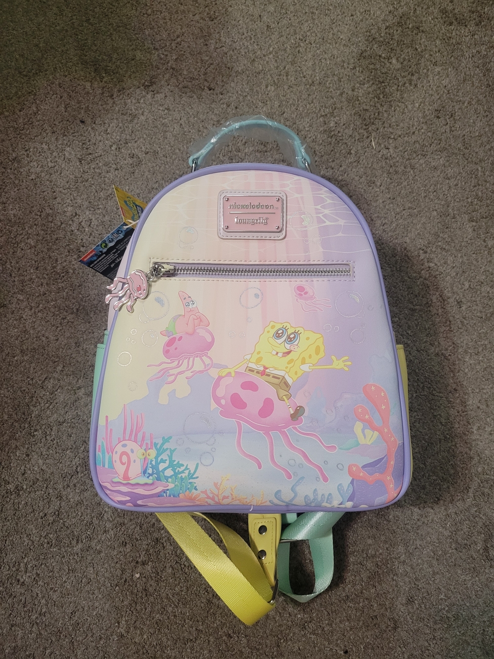 Nickelodeon X Loungefly SpongeBob Pastel Jellyfish Backpack And Wallet